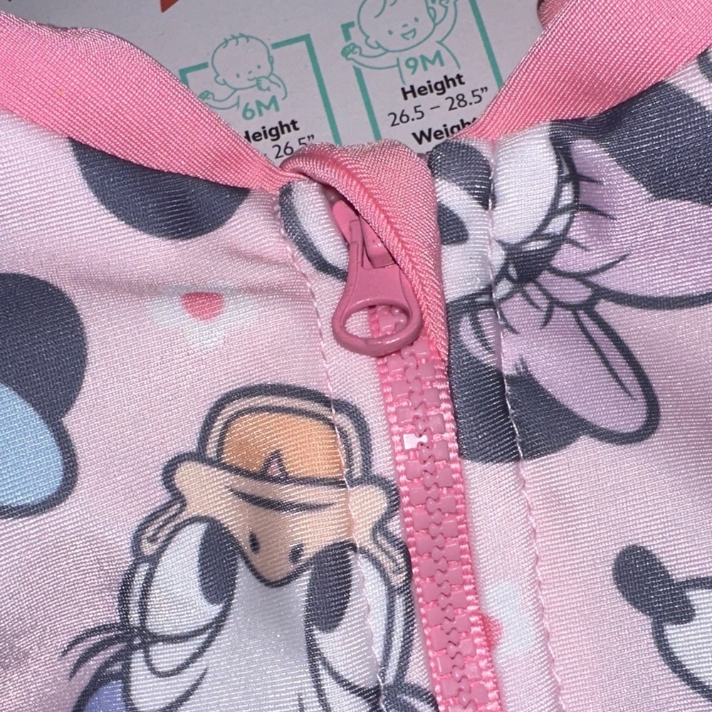 Disney Pink and Gray Minnie Mouse Baby Swimsuit - Picture 3 of 6